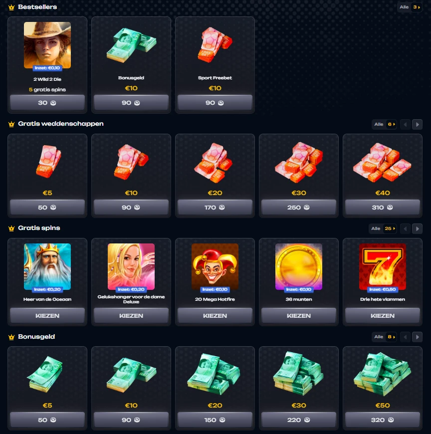 X3Bet Casino Bonus Shop met gratis spins, sportweddenschappen en bonusgeld