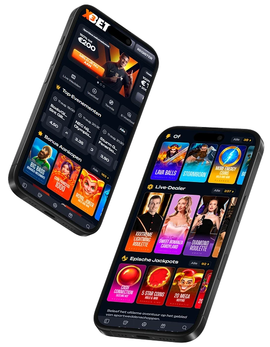X3Bet Casino mobiele versie op smartphones